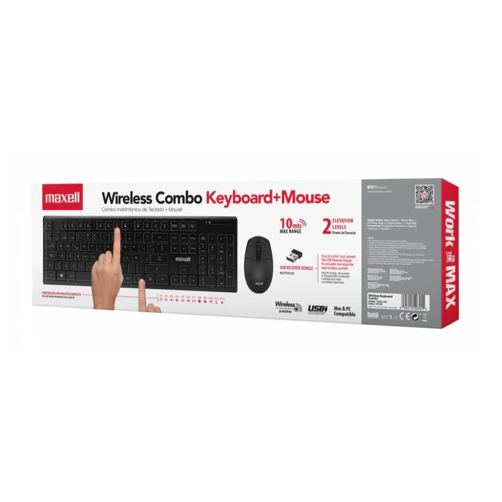 Kit Combo Teclado + Mouse Inalámbrico WKBC-200 Maxell 4