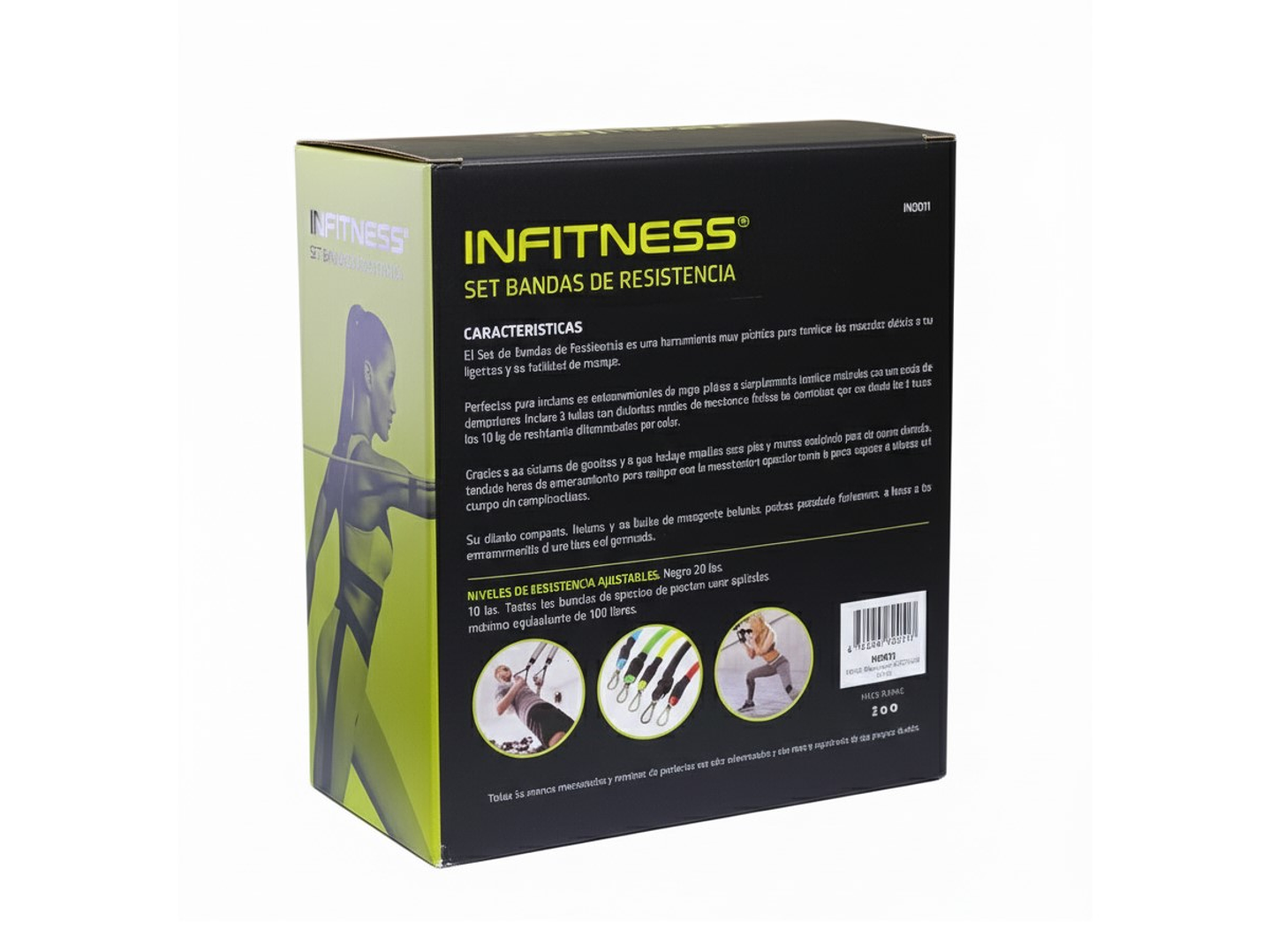 Set De 5 Bandas Elásticas Tubulares Infitness 100lb IN0011 4