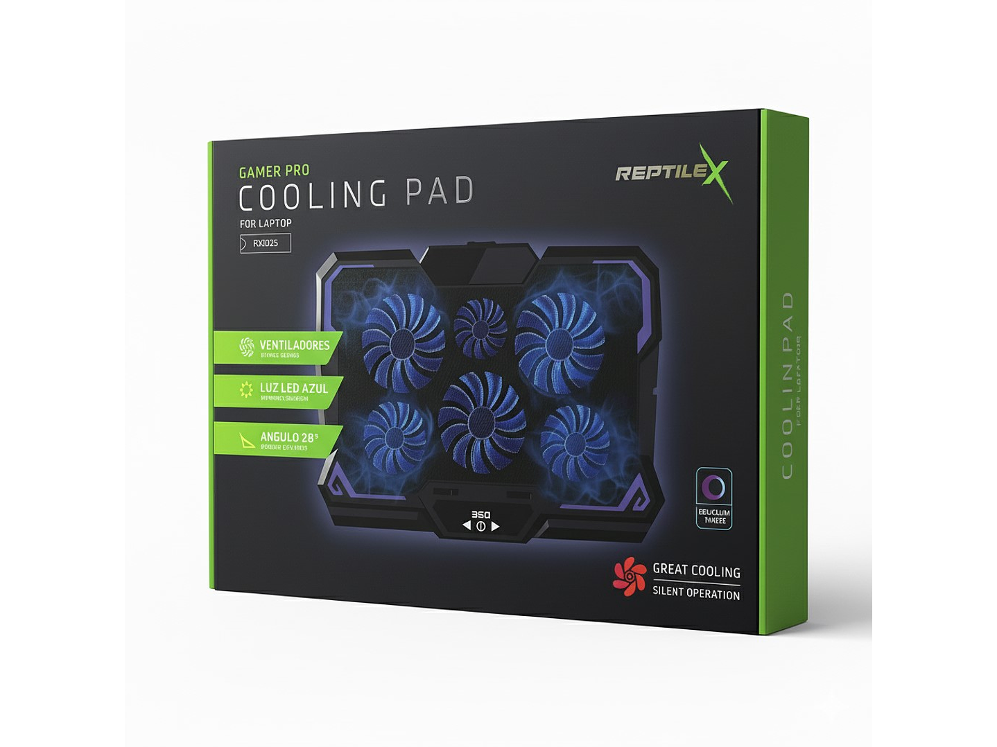 Ventilador Notebook Gamer Reptilex 6 Aspas Alto Flujo Rx0025 3