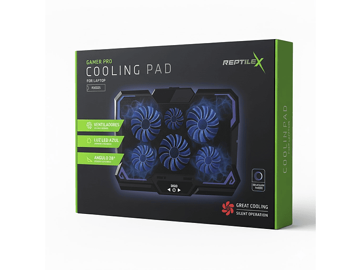 Ventilador Notebook Gamer Reptilex 6 Aspas Alto Flujo Rx0025 3