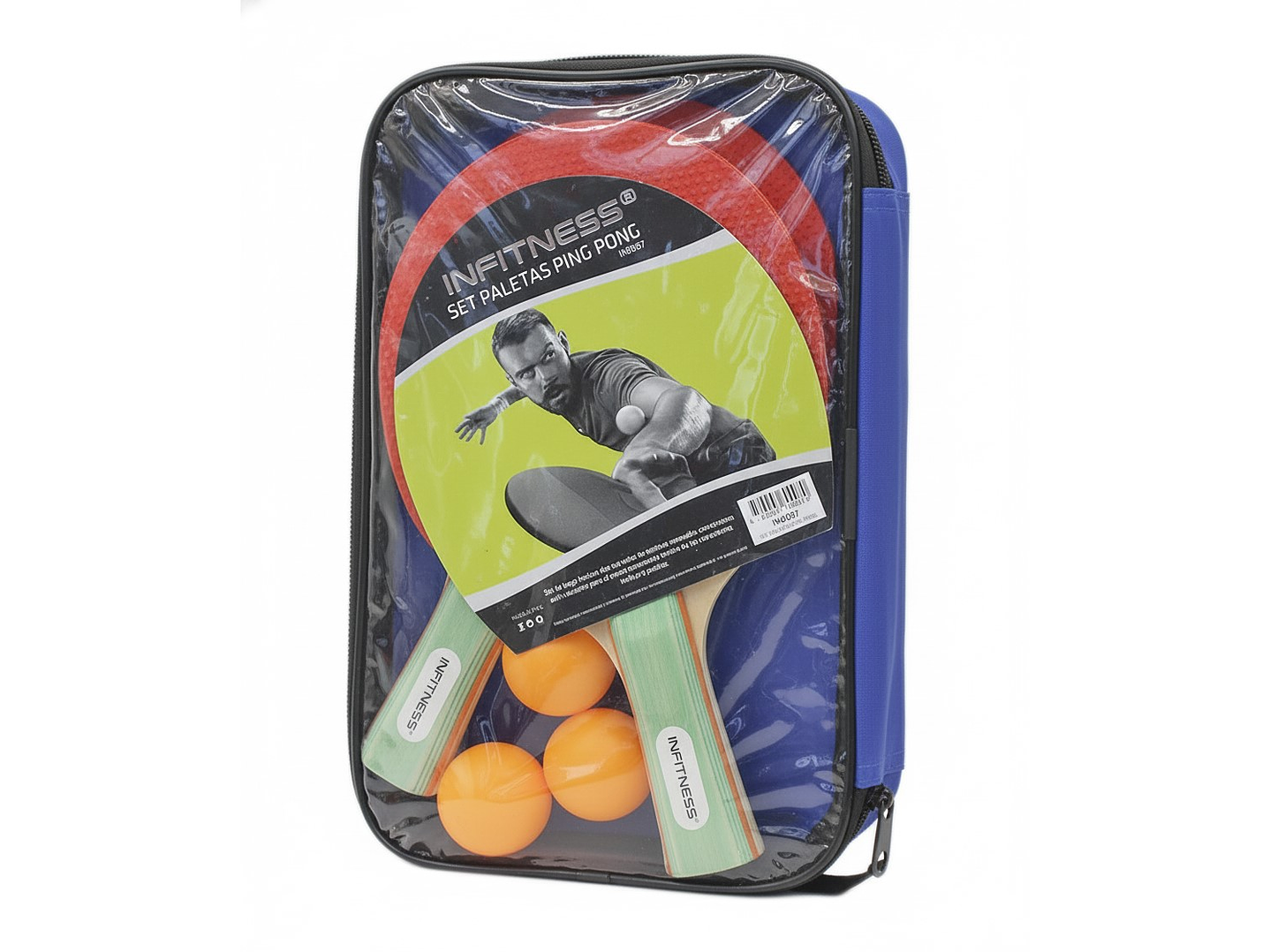 Set 2 Paletas De Ping Pong Infitness IN0007 Nivel Básico 5
