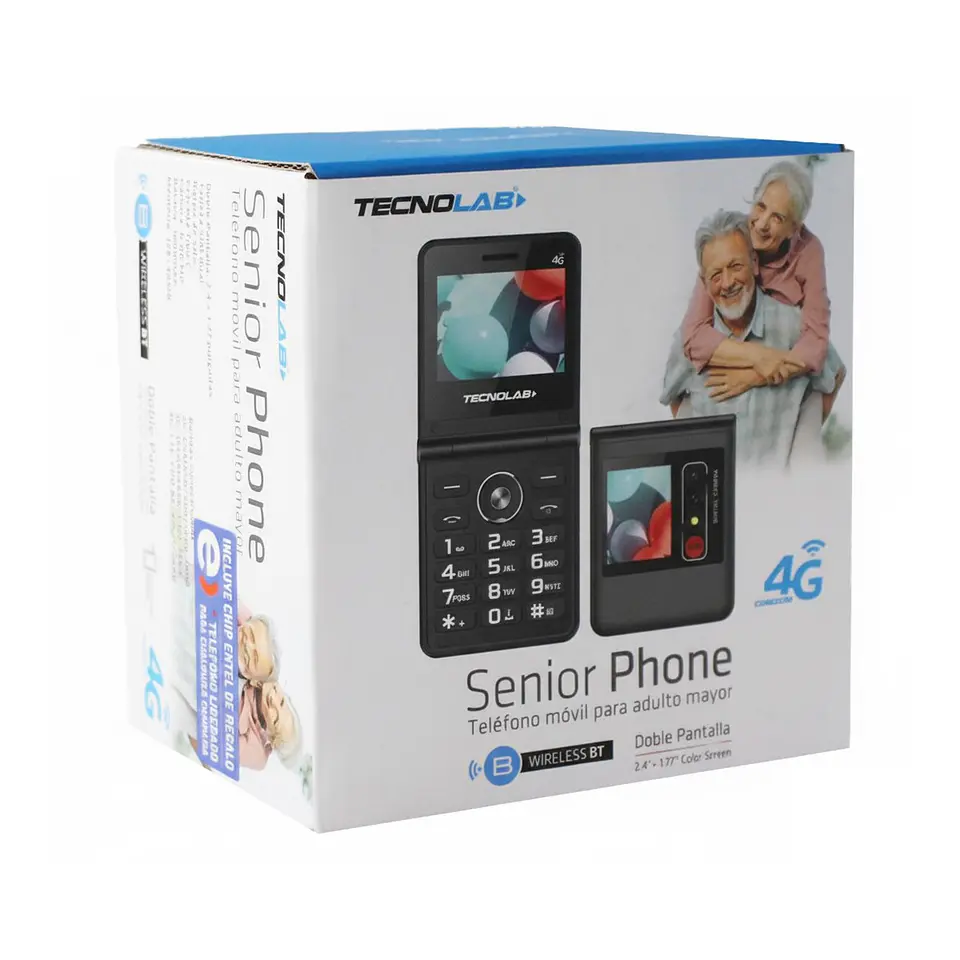 Teléfono Senior 4g Doble Pantalla Tecnolab TL709BK 5