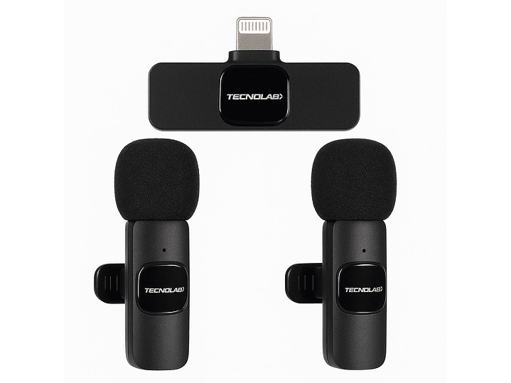 Kit 2 Micrófonos Lavalier inalámbricos LTNG Tecnolab Tl536 1