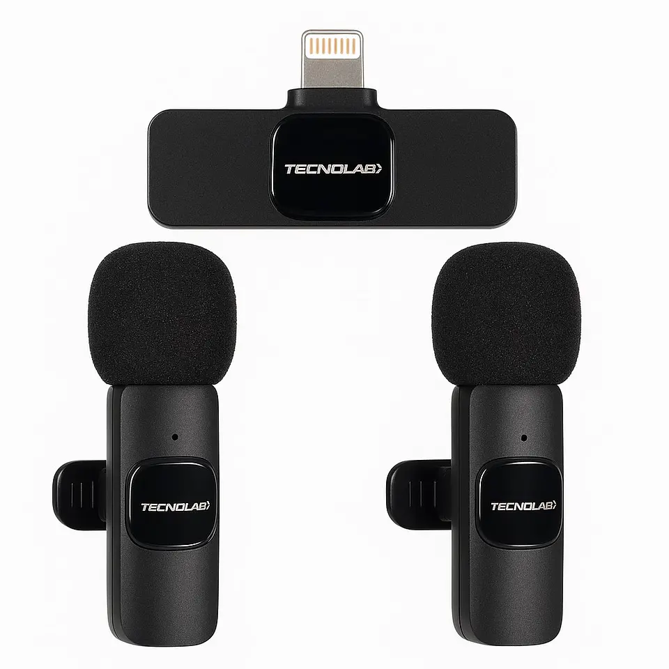 Kit 2 Micrófonos Lavalier inalámbricos LTNG Tecnolab Tl536 1