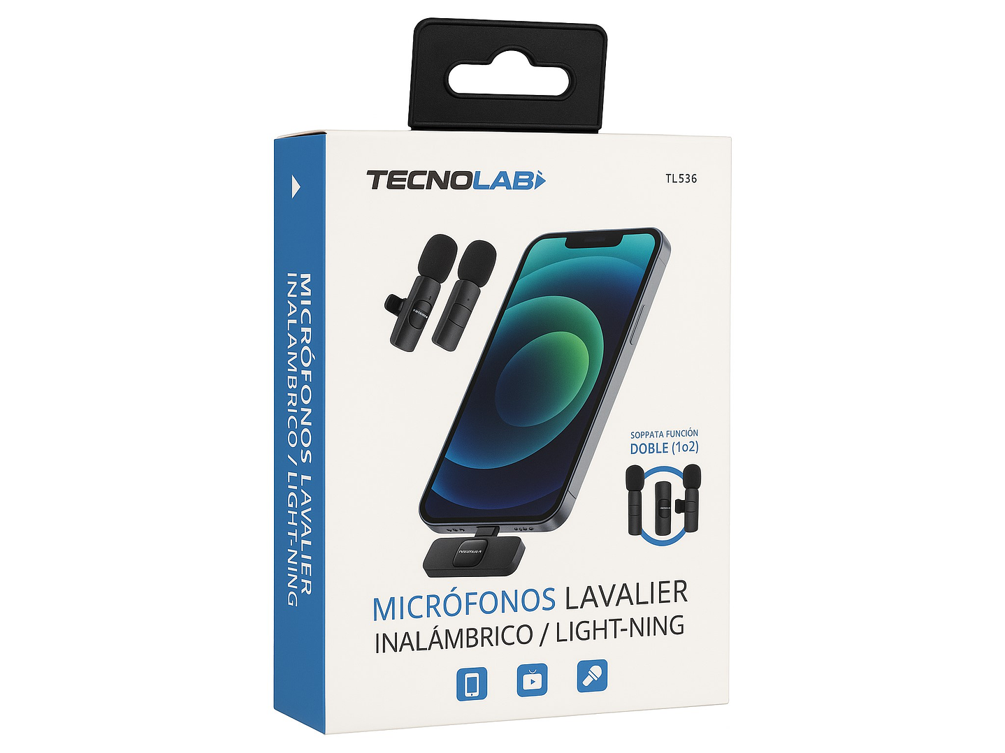 Kit 2 Micrófonos Lavalier inalámbricos LTNG Tecnolab Tl536 4