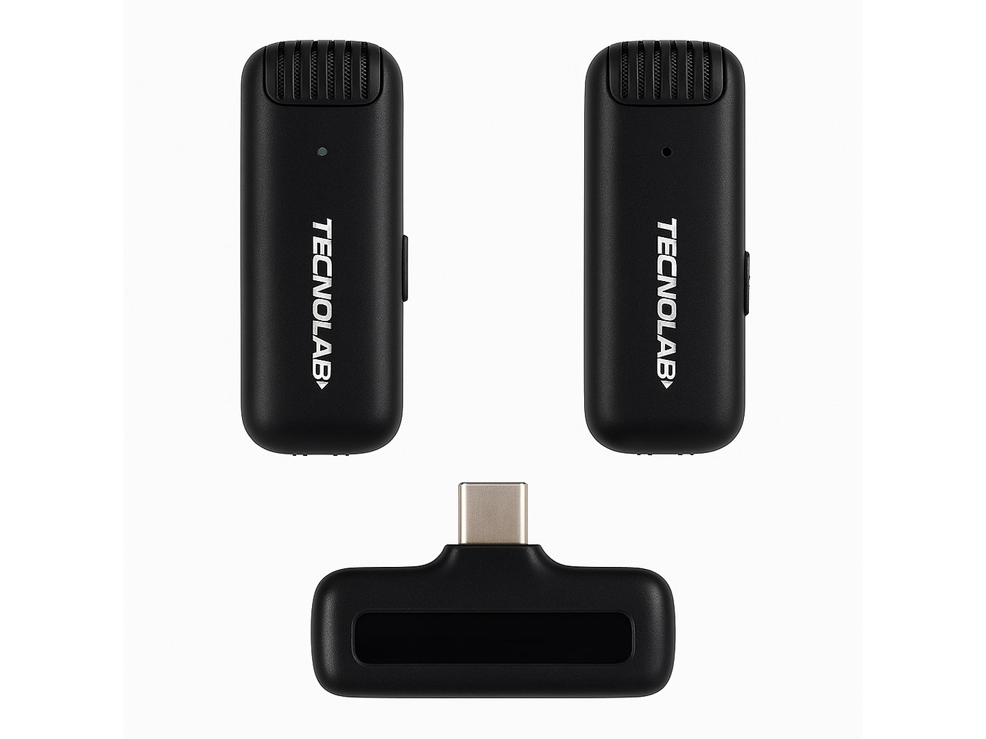 Kit 2 Micrófonos Lavalier Con Estuche Tipo C Tecnolab Tl536 3