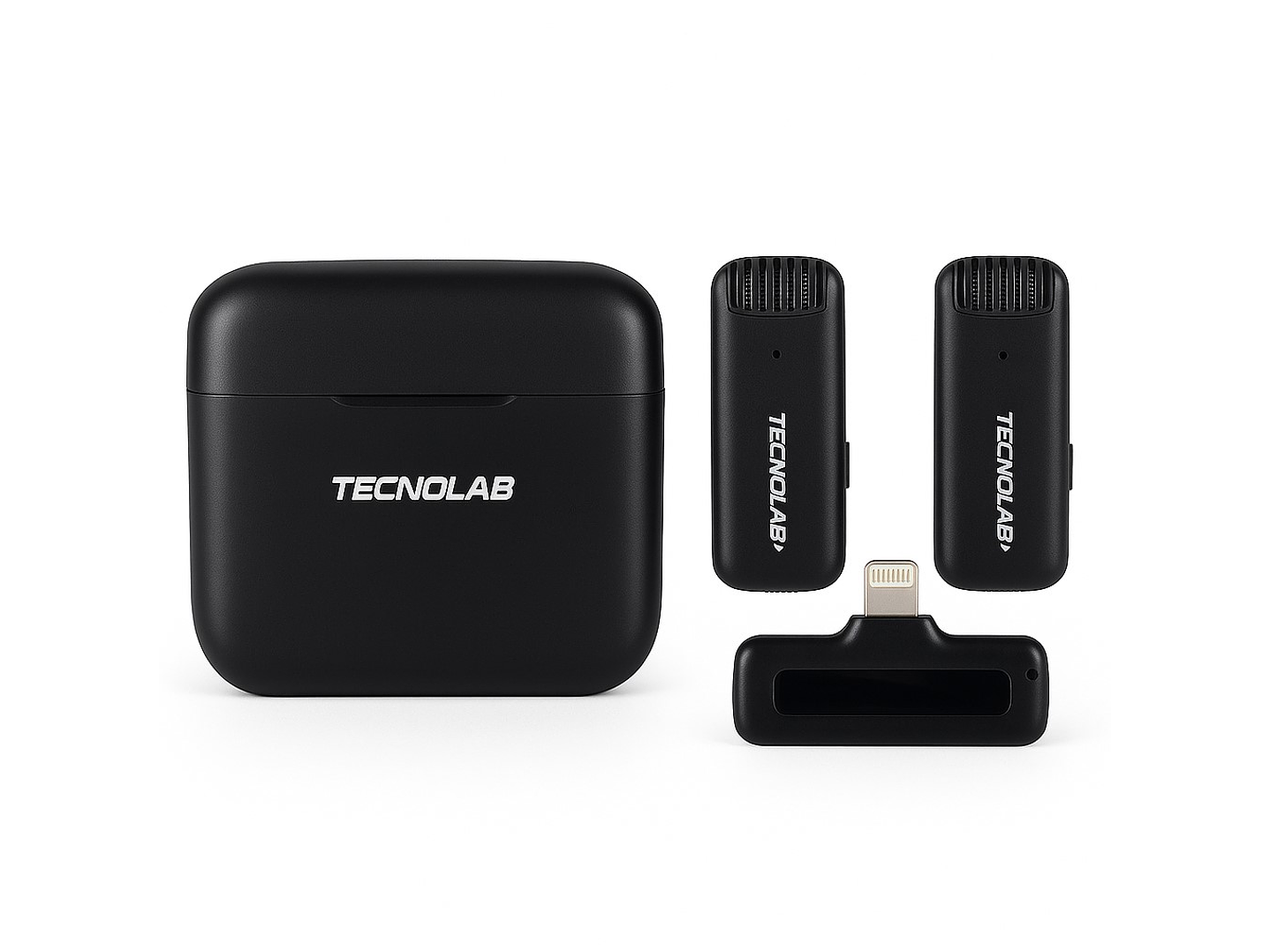Kit 2 Micrófonos Lavalier Con Caja LTNG Tecnolab TL707 1