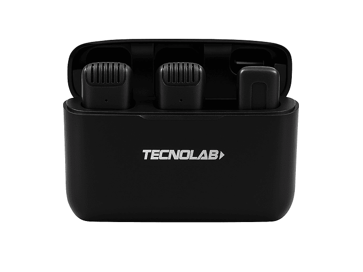 Kit 2 Micrófonos Lavalier Con Caja LTNG Tecnolab TL707 2