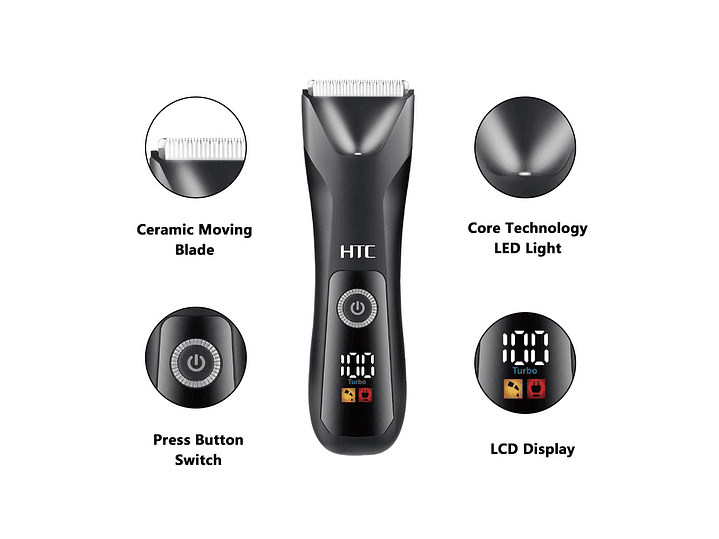 Afeitadora Rasuradora Cuerpo Y Barba Recargable HTC AT-018 2