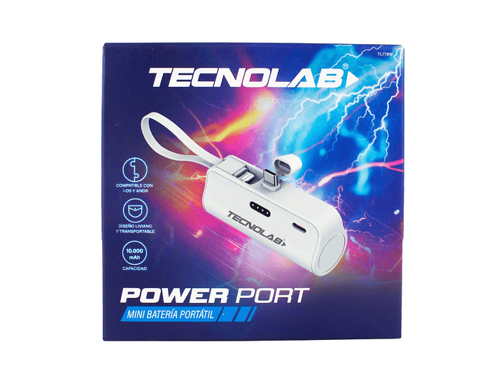 Powerbank 10000mAh 20W Tipo C y LNTG TL778W Blanco 6