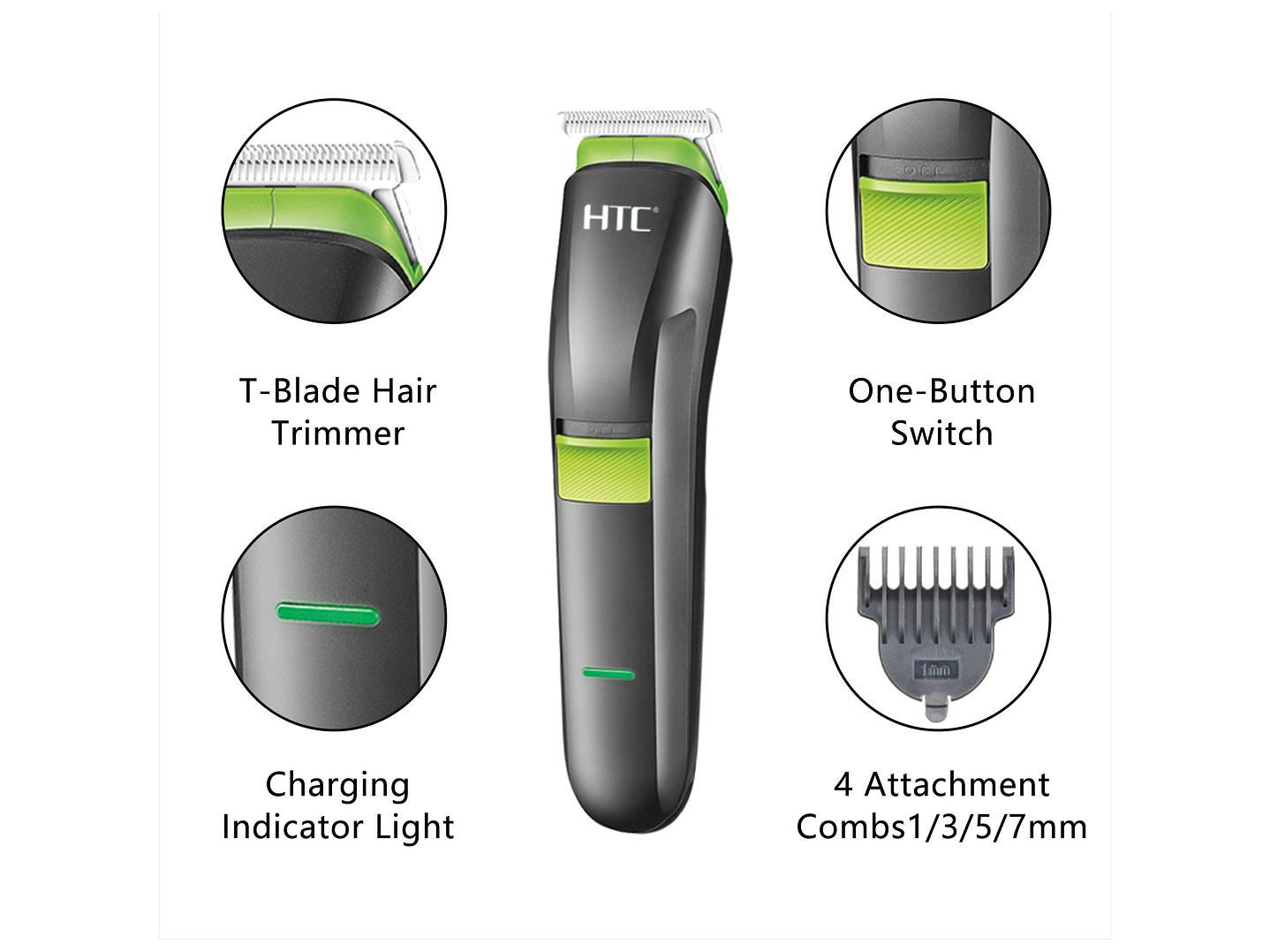 Cortadora De Pelo Set Cuidado Personal 4 en 1 HTC AT-1211 6