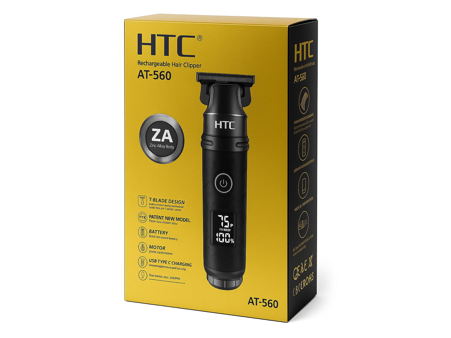 Cortadora De Pelo y Barba Inalámbrica HTC AT-560 3