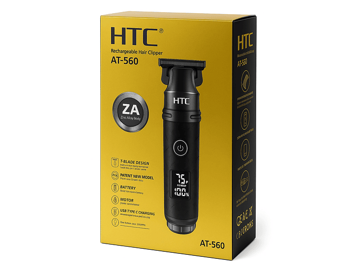 Cortadora De Pelo y Barba Inalámbrica HTC AT-560 3