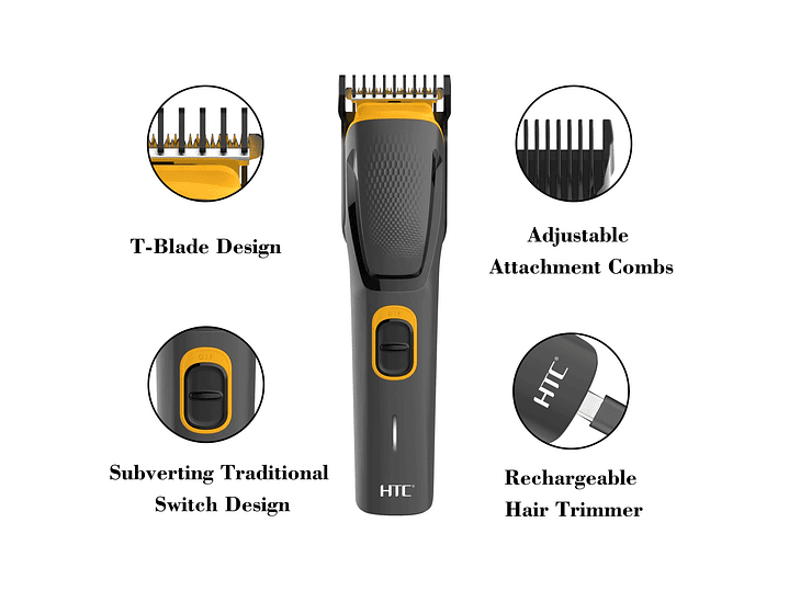 Cortadora De Pelo y Barba Inalámbrica HTC AT-509 7