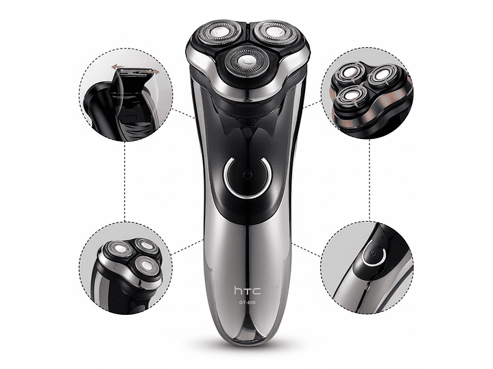 Afeitadora Rotativa Inalámbrica HTC GT-608 3