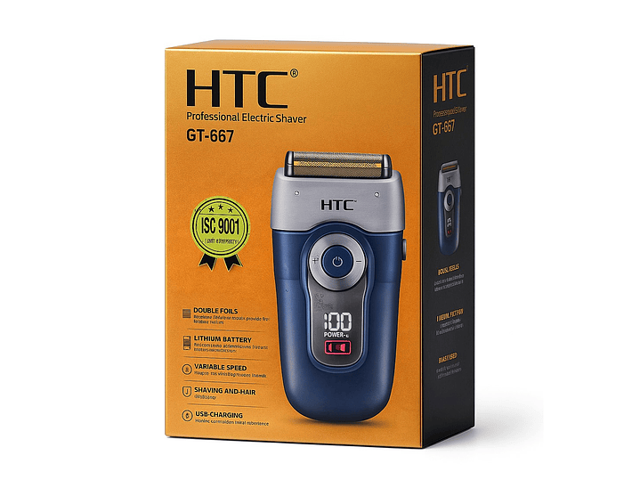 Afeitadora Inalámbrica Doble Lamina HTC GT-667 4