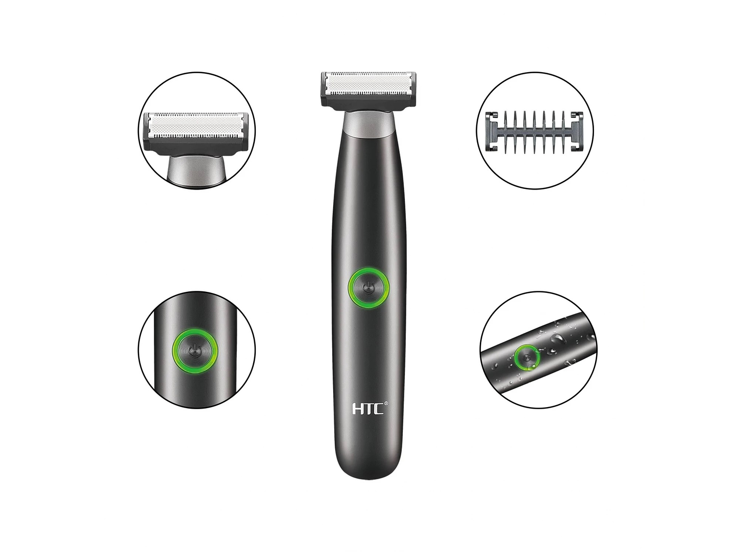 Afeitadora Perfiladora Barba y Cuerpo Inalámbrica HTC GT-288 3