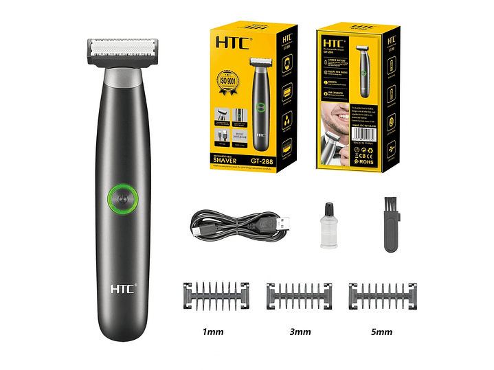 Afeitadora Perfiladora Barba y Cuerpo Inalámbrica HTC GT-288 4