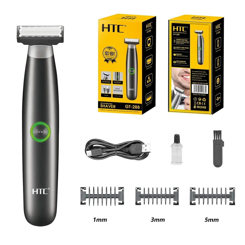 Afeitadora Perfiladora Barba y Cuerpo Inalámbrica HTC GT-288 4
