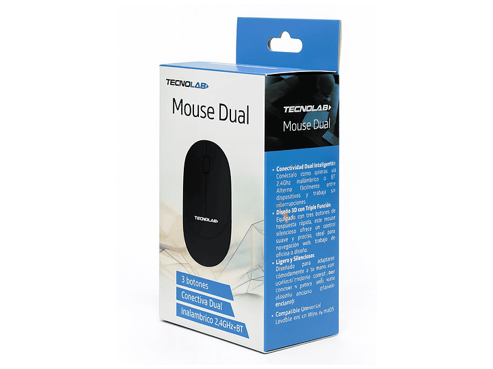 Mouse Inalámbrico Dual BT Tecnolab TL582BK 4