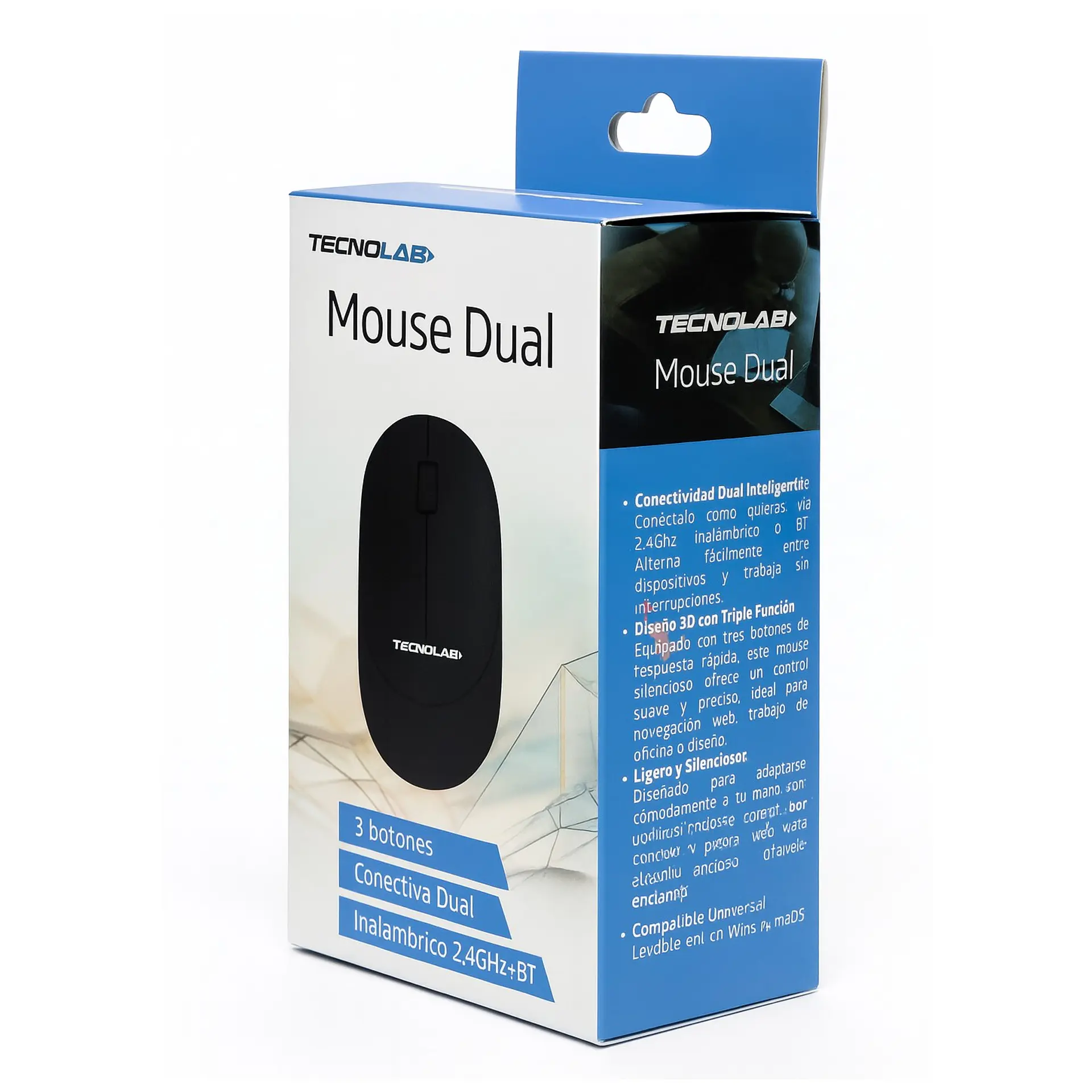 Mouse Inalámbrico Dual BT Tecnolab TL582BK 4