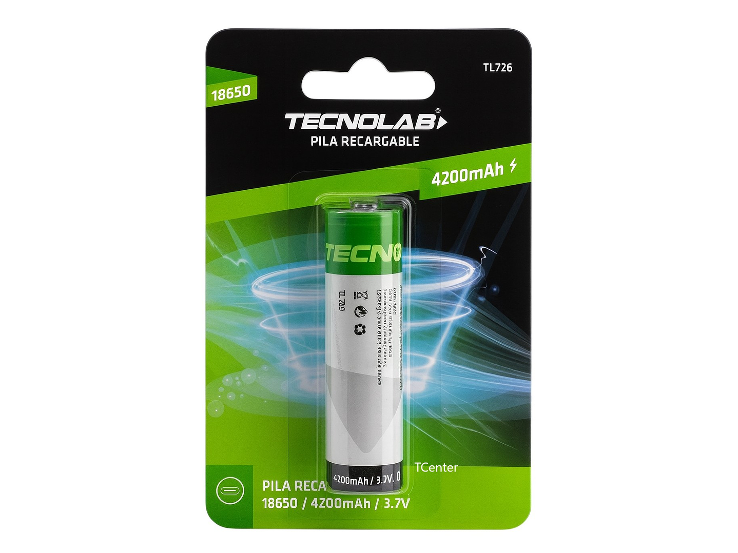 Batería Recargable 18650 3.7v Litio-ion Tecnolab 4200mha 1