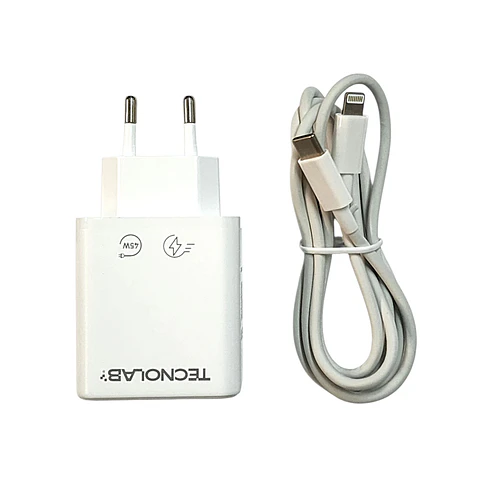 Cargador Ultra Rápido 45W USB-C a Ltng TL811 Tecnolab