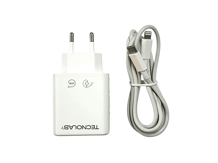 Cargador Ultra Rápido 45W USB-C a Ltng TL811 Tecnolab 1