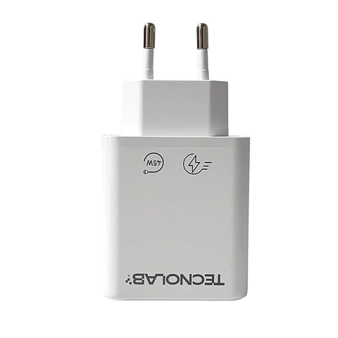 Cargador Ultra Rápido 45W QC 3.0 TL810 Doble Puerto Tecnolab