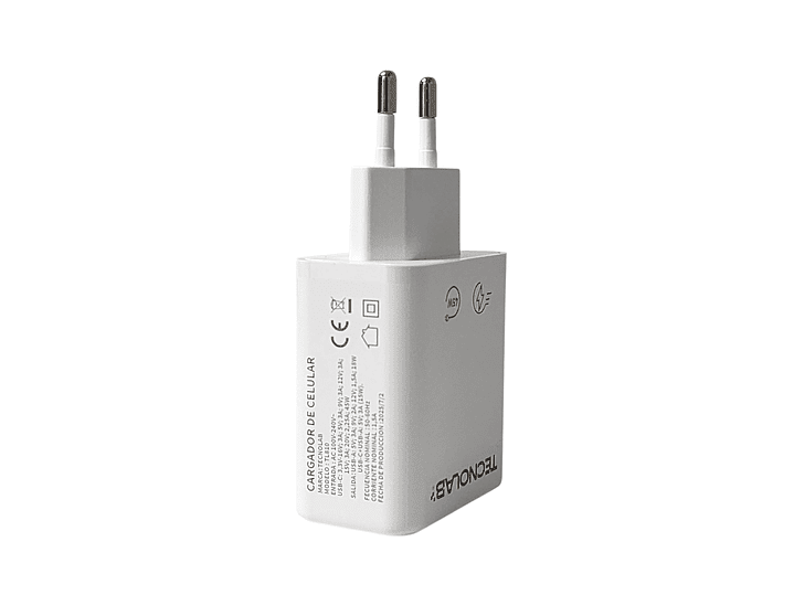 Cargador Ultra Rápido 45W QC 3.0 TL810 Doble Puerto Tecnolab 3
