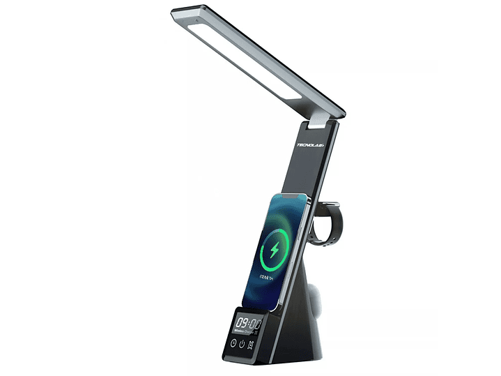 Lámpara Escritorio 4 en 1+ Cargador Inalámbrico Qi Tecnolab 1