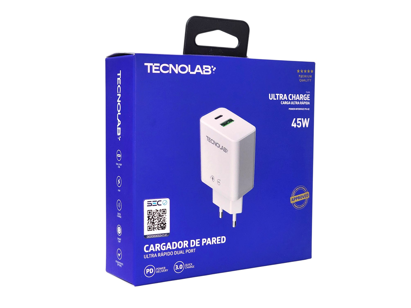 Cargador Ultra Rápido 45W QC 3.0 TL810 Doble Puerto Tecnolab 6