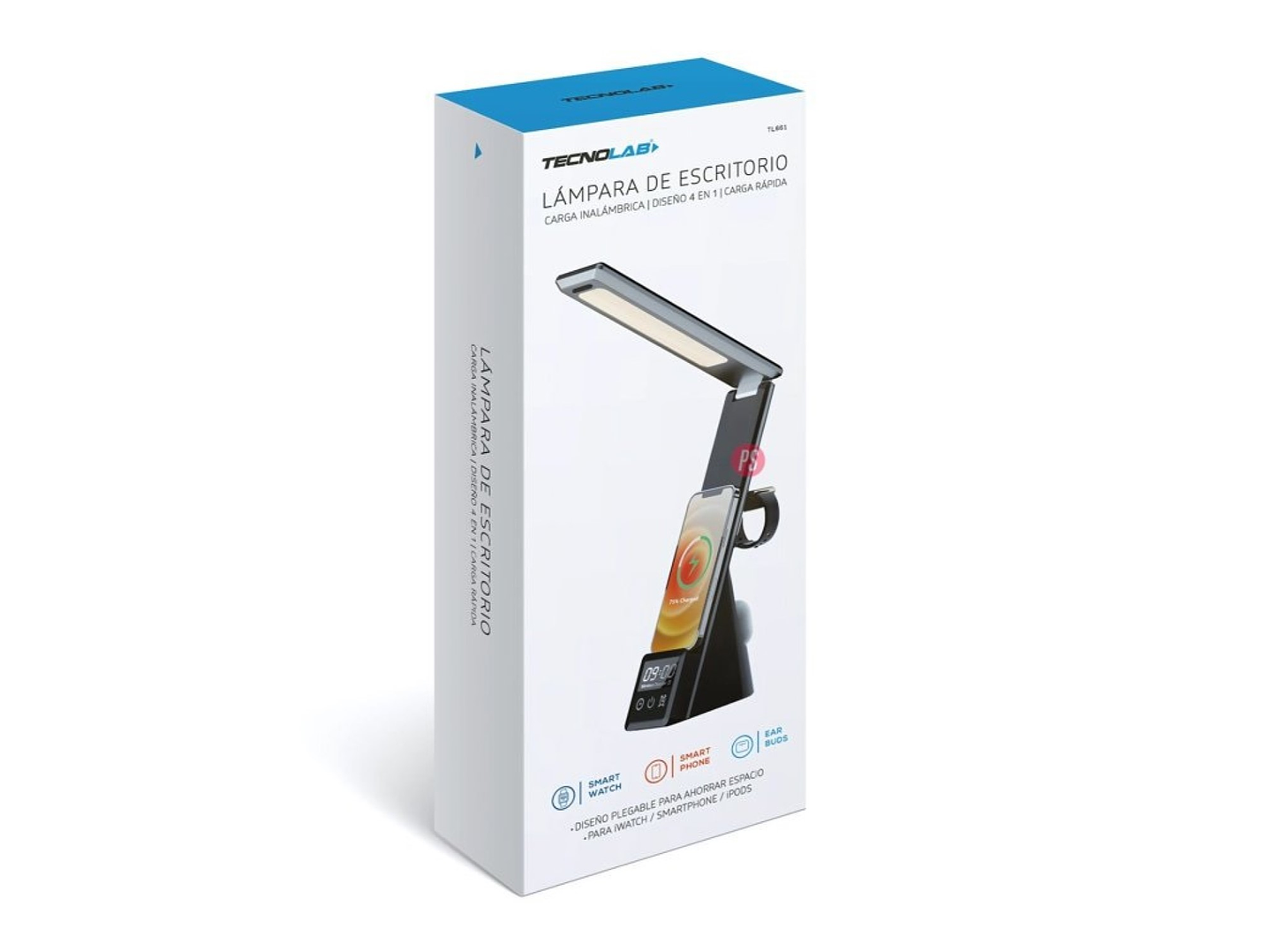 Lámpara Escritorio 4 en 1+ Cargador Inalámbrico Qi Tecnolab 5