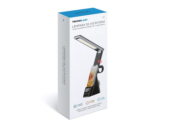 Lámpara Escritorio 4 en 1+ Cargador Inalámbrico Qi Tecnolab 5