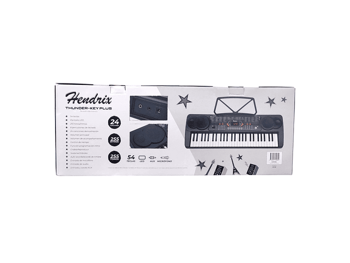 Teclado Elect Musical 54 teclas HX0084 + Micrófono Hendrix 2