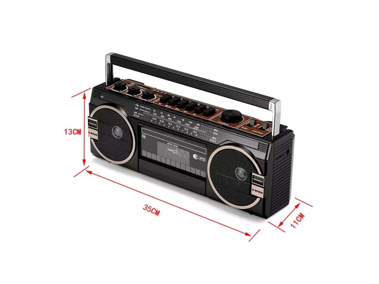Radio Cassette 80s USB inalámbrico BT AP02054 Audio Pro 7