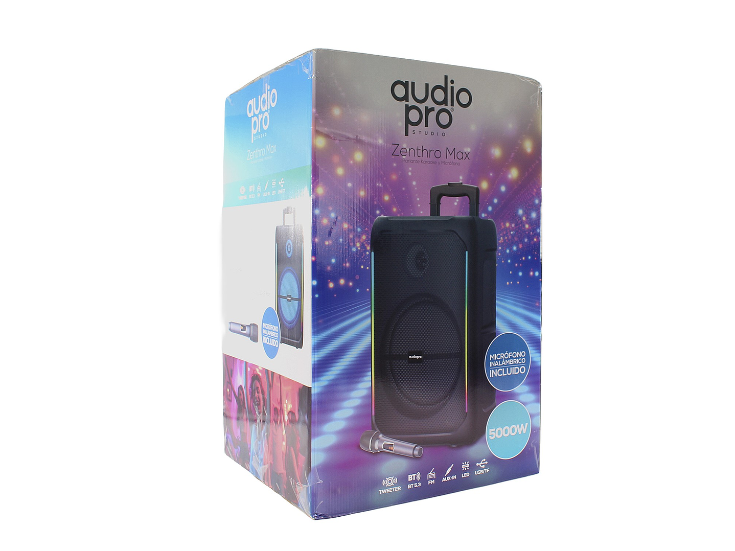 Parlante karaoke Zentro Max AP02099 BT + Micrófono Audiopro 5000W 6