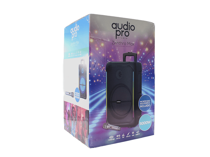 Parlante karaoke Zentro Max AP02099 BT + Micrófono Audiopro 5000W 6