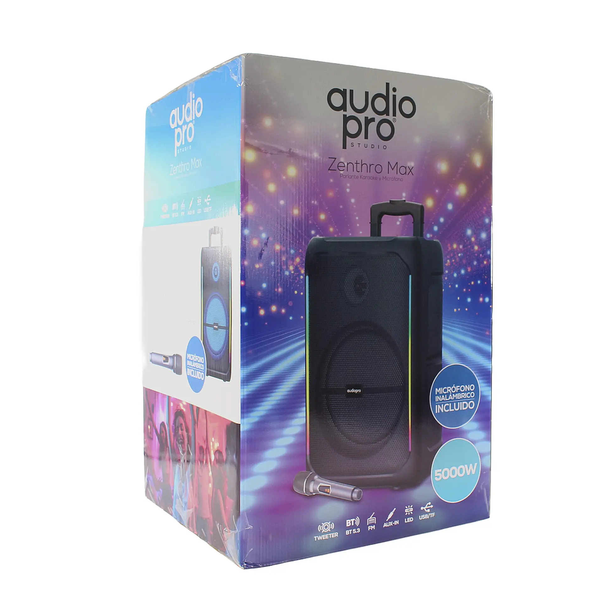 Parlante karaoke Zentro Max AP02099 BT + Micrófono Audiopro 5000W 6