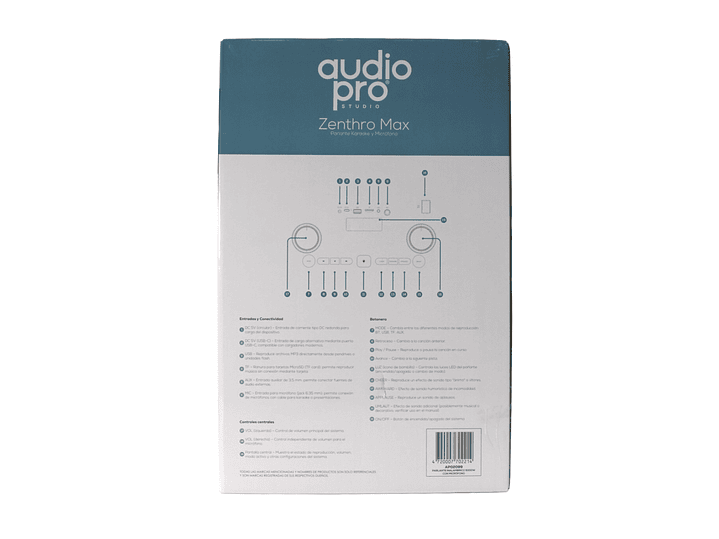 Parlante karaoke Zentro Max AP02099 BT + Micrófono Audiopro 5000W 7