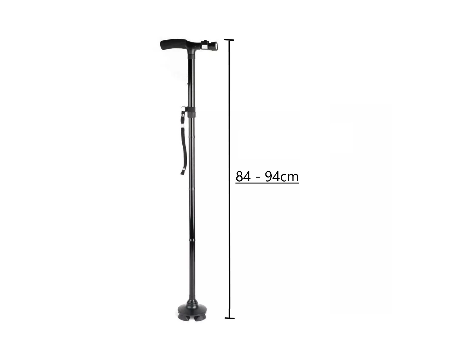 Bastón Ortopédico Plegable 4 Puntos con luz LED DM0023 Doma 2