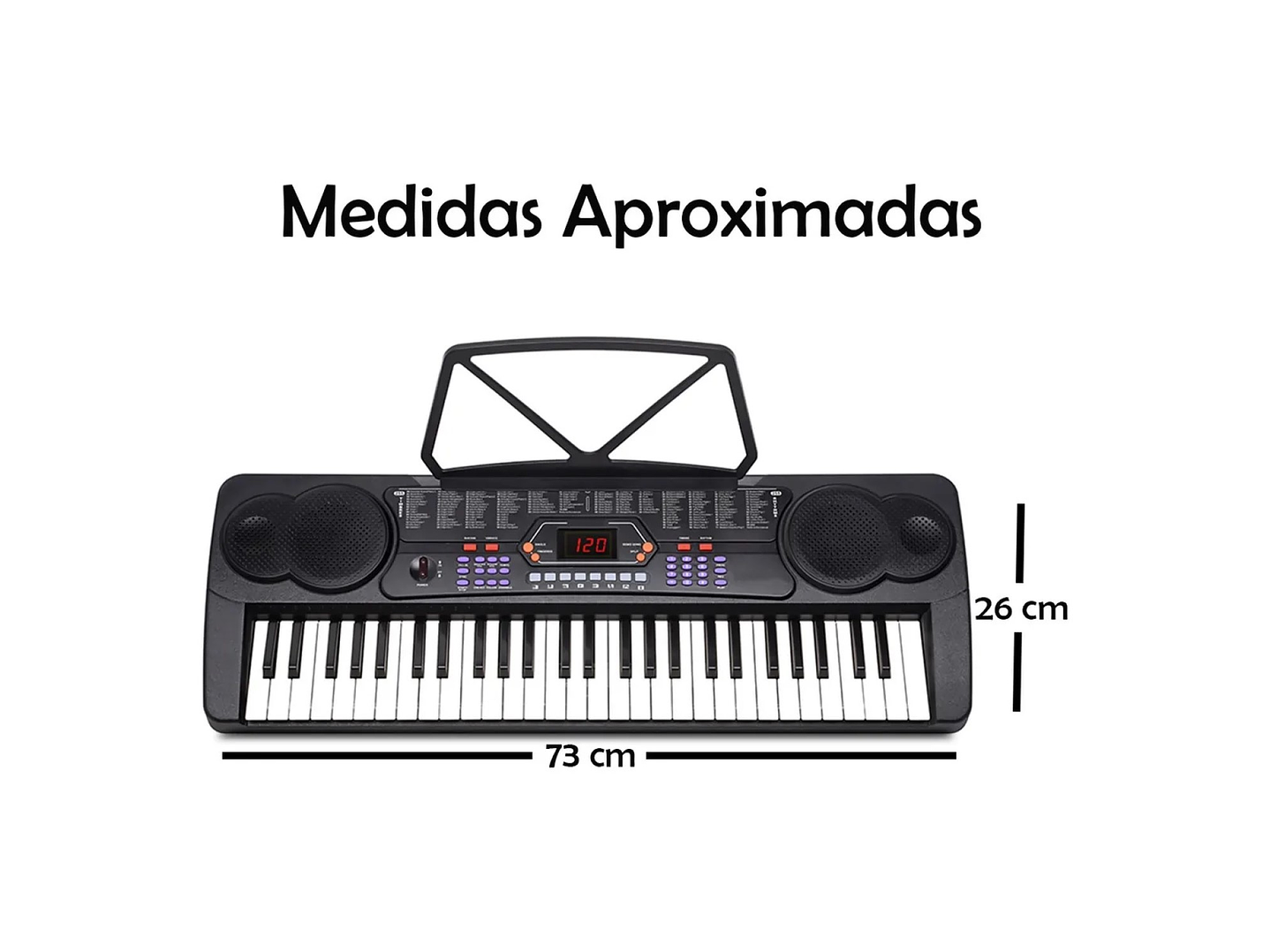 Teclado Elect Musical 54 teclas HX0084 + Micrófono Hendrix 5