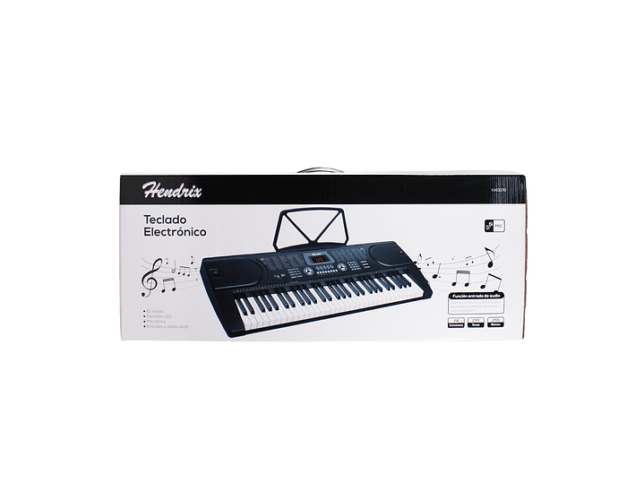 Teclado Elect Musical 61 teclas HX0076 + Micrófono Hendrix 4