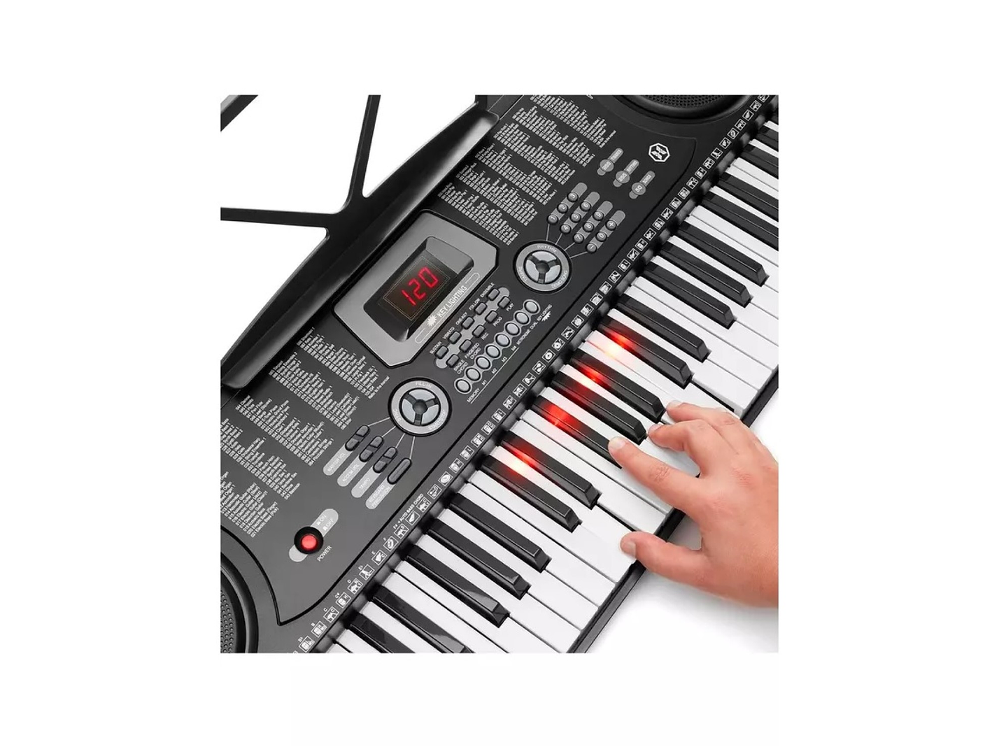 Teclado Elect Musical 61 teclas HX0076 + Micrófono Hendrix 5