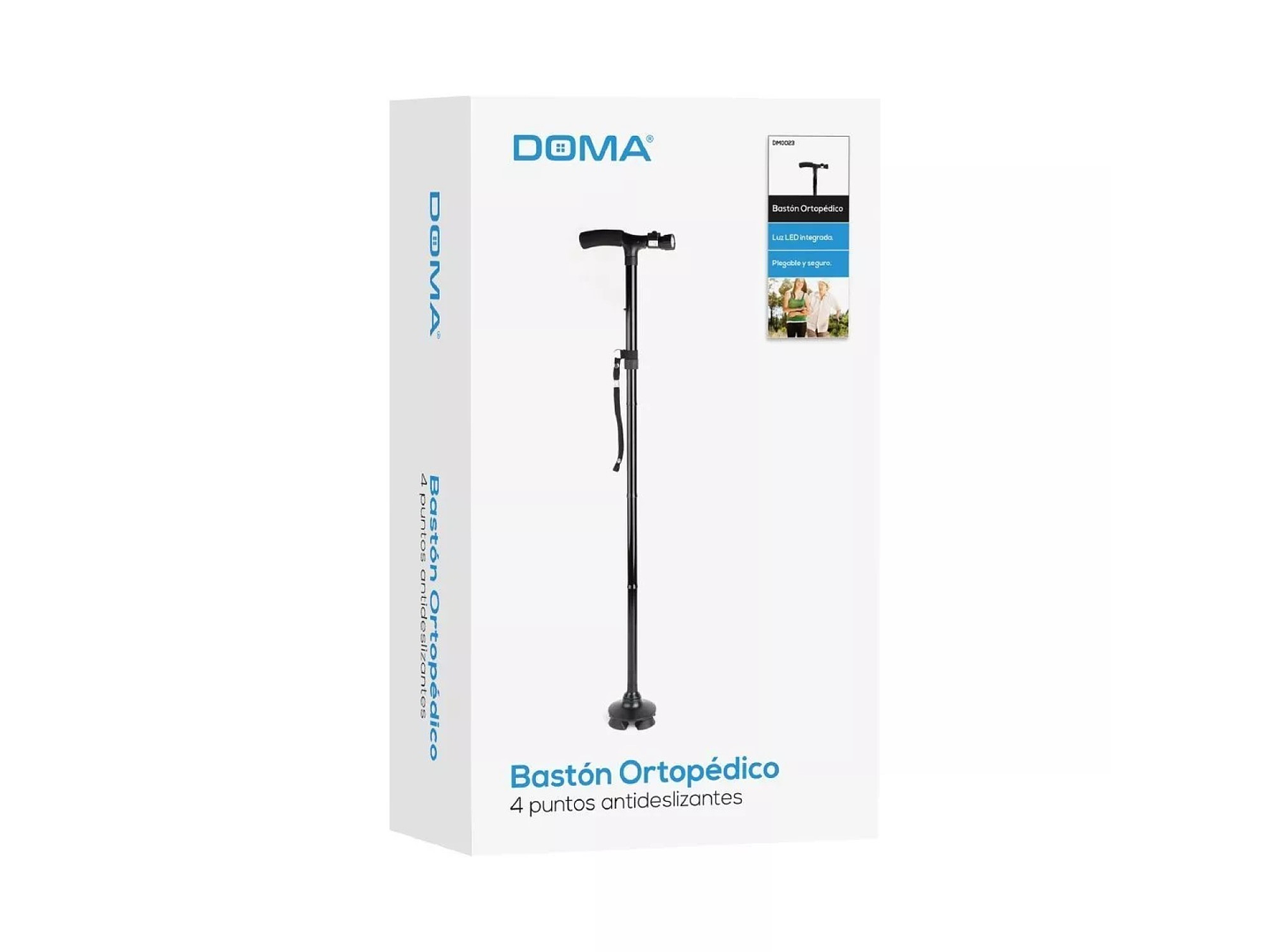 Bastón Ortopédico Plegable 4 Puntos con luz LED DM0023 Doma 5