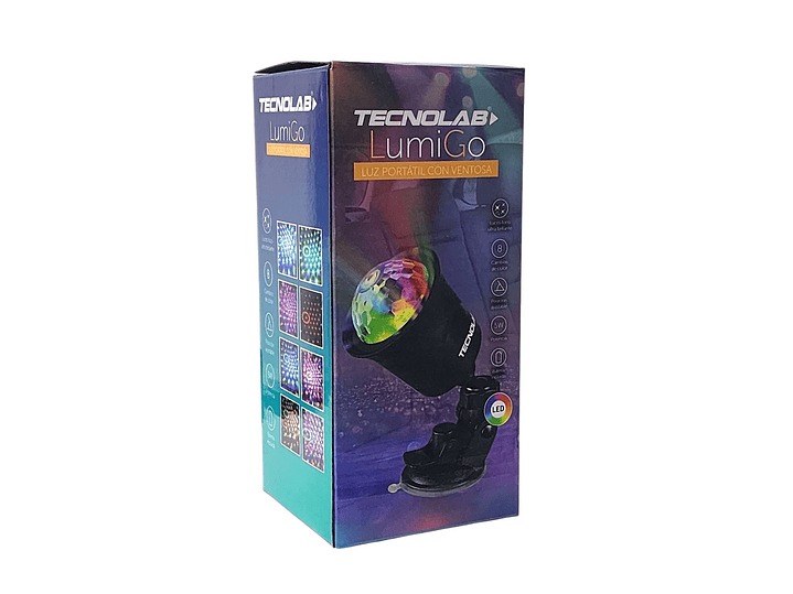 Luz Led Portátil RGB Ventosa 8 Cambios de Luz TL774 Tecnolab 5