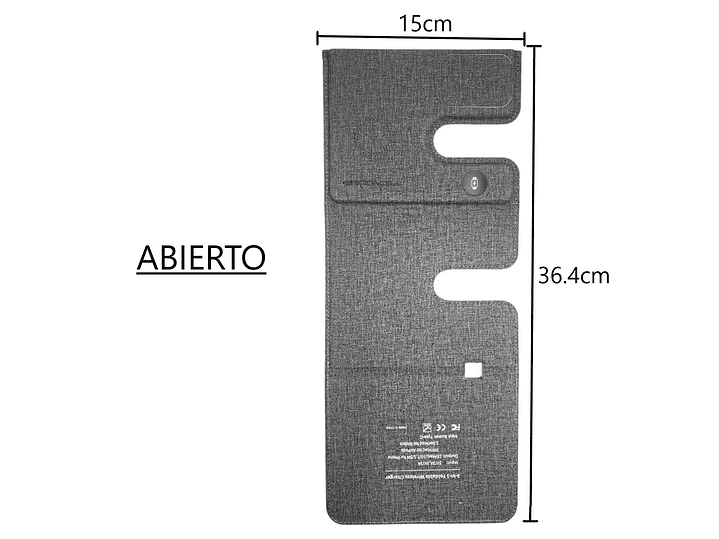 Cargador inalámbrico plegable 3 en 1 Qi 15W TL661 Tecnolab 5