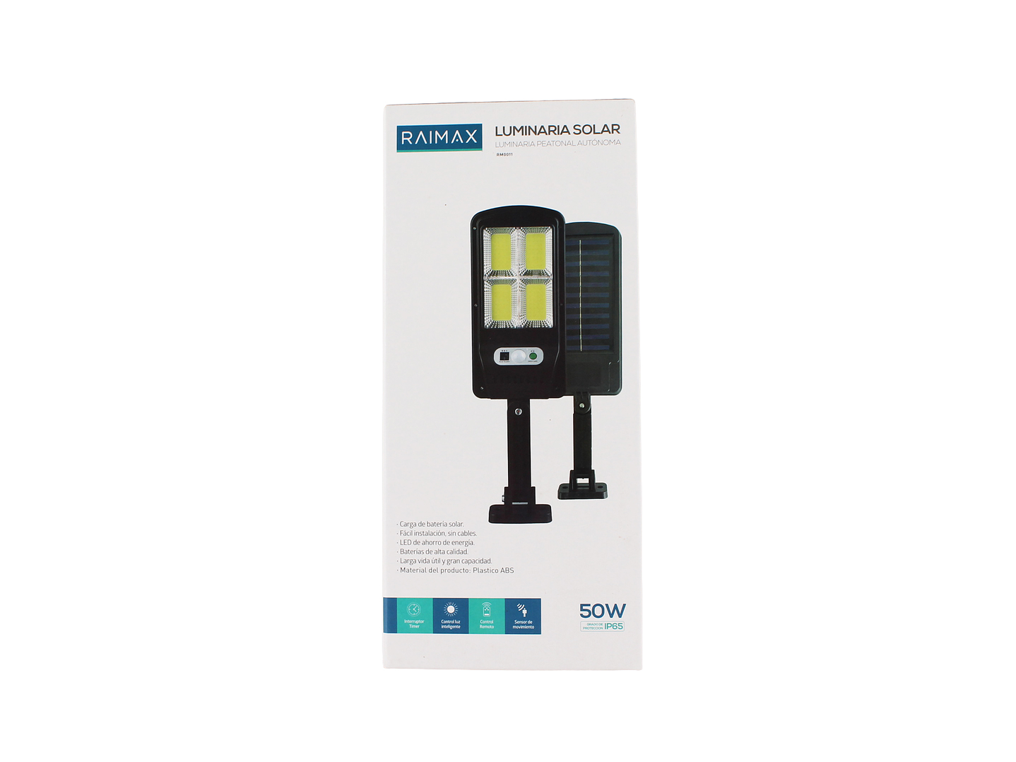Foco Solar 50W con Sensor 4 Paneles LED IP65 RM0011 Raimax 4