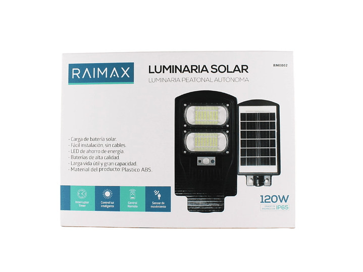 Foco Solar 120W LED IP65 con Sensor y Control RM0002 Raimax 2