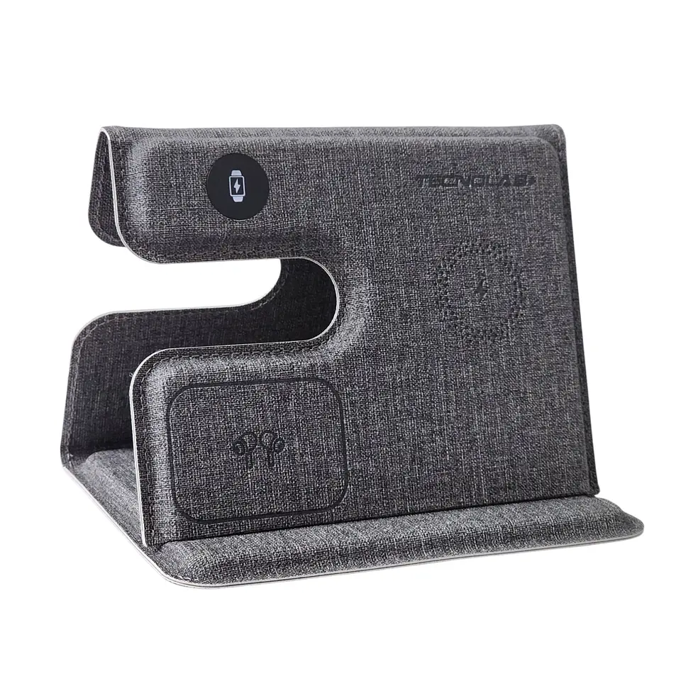 Cargador inalámbrico plegable 3 en 1 Qi 15W TL661 Tecnolab 7